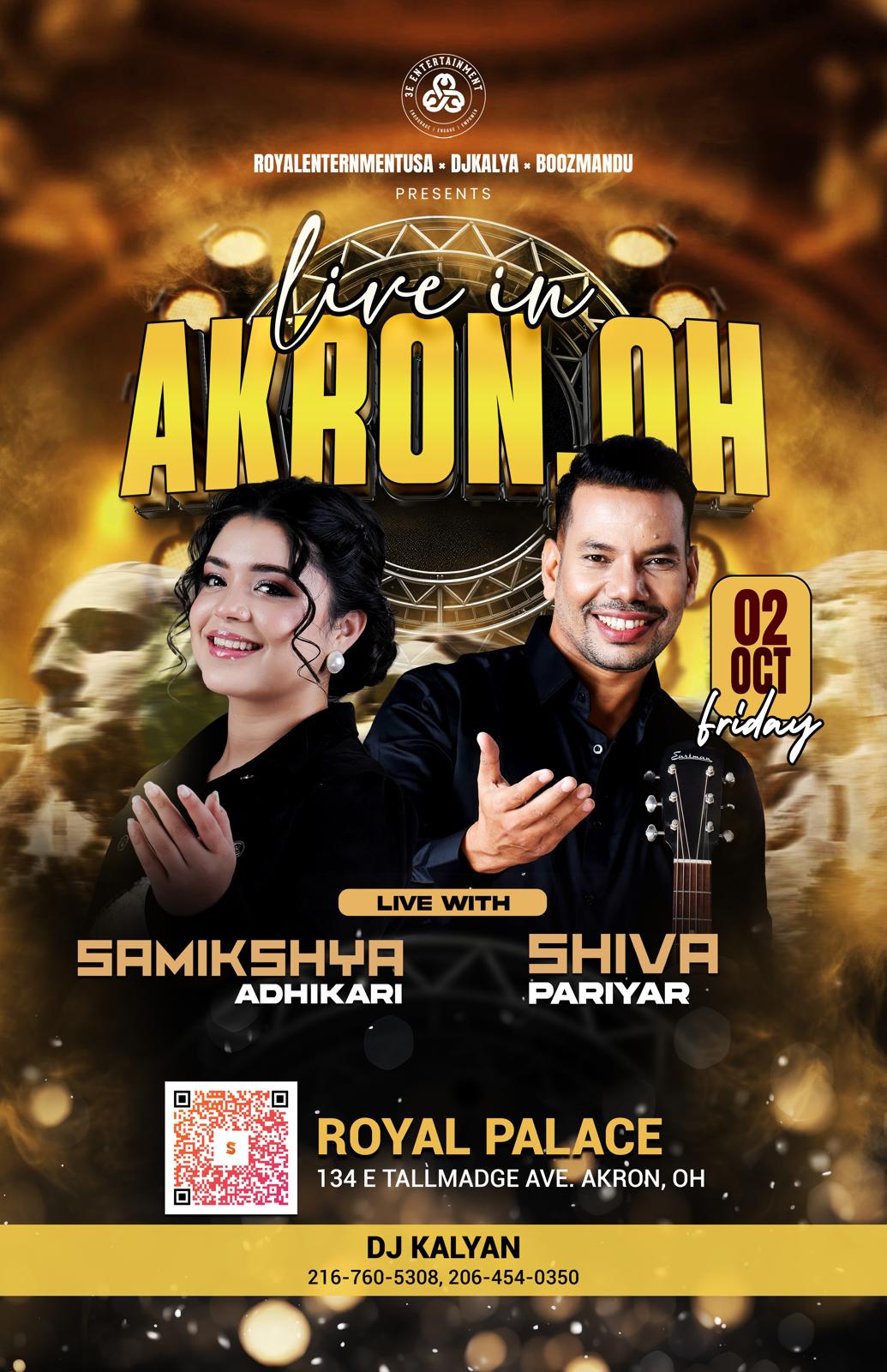 Shiva Pariyar & Samikshya Adhikari Live in Akron, OH